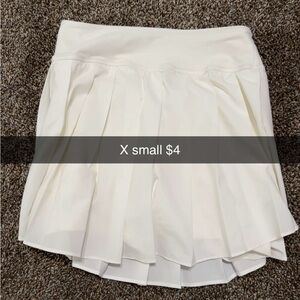 White tennis skirt